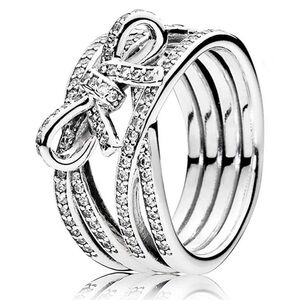 Pandora Silver Bow Ring